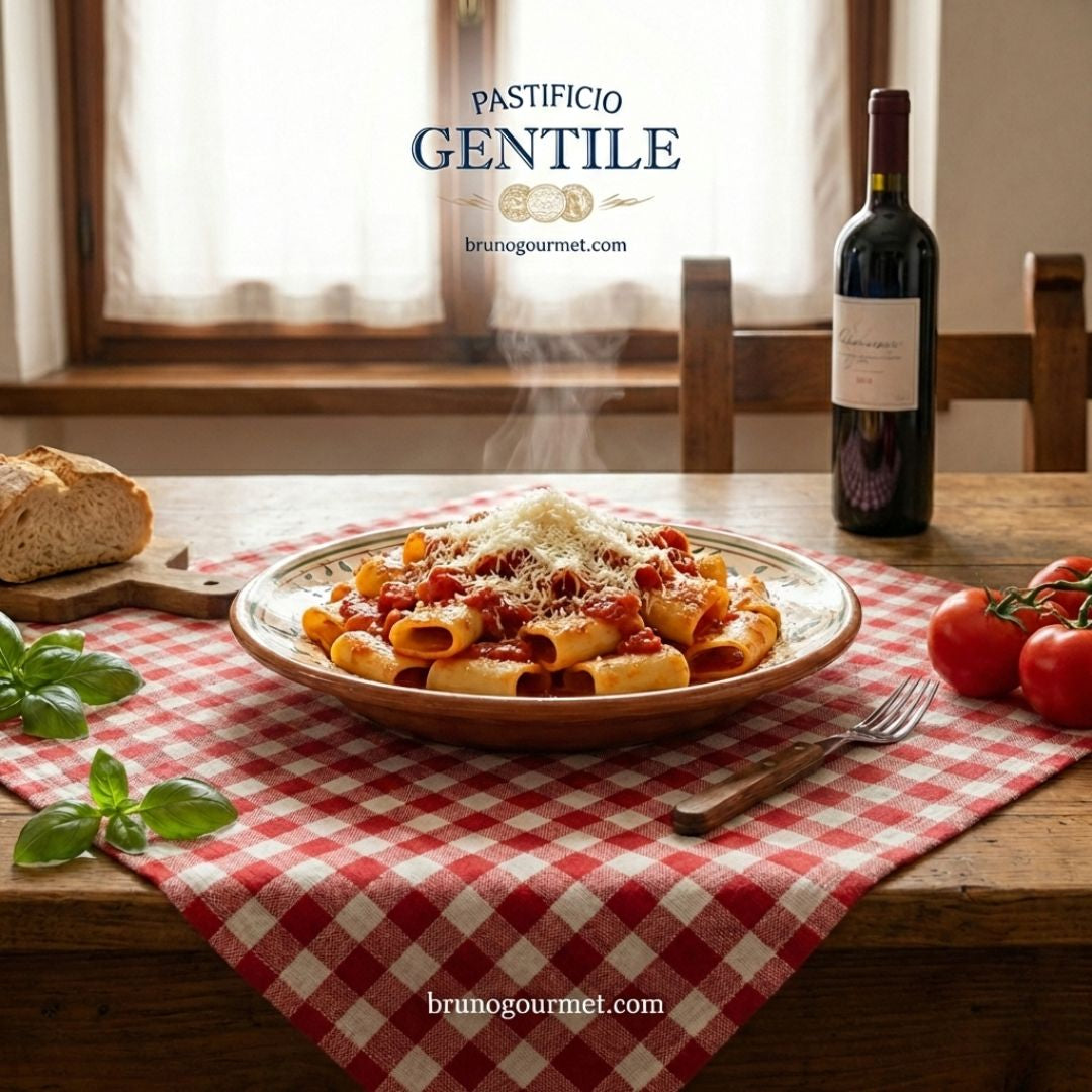 Surtido de pasta Pastificio Gentile de Gragnano IGP: calidad artesanal, trigo italiano y trefilado en bronce - Bruno Gourmet.