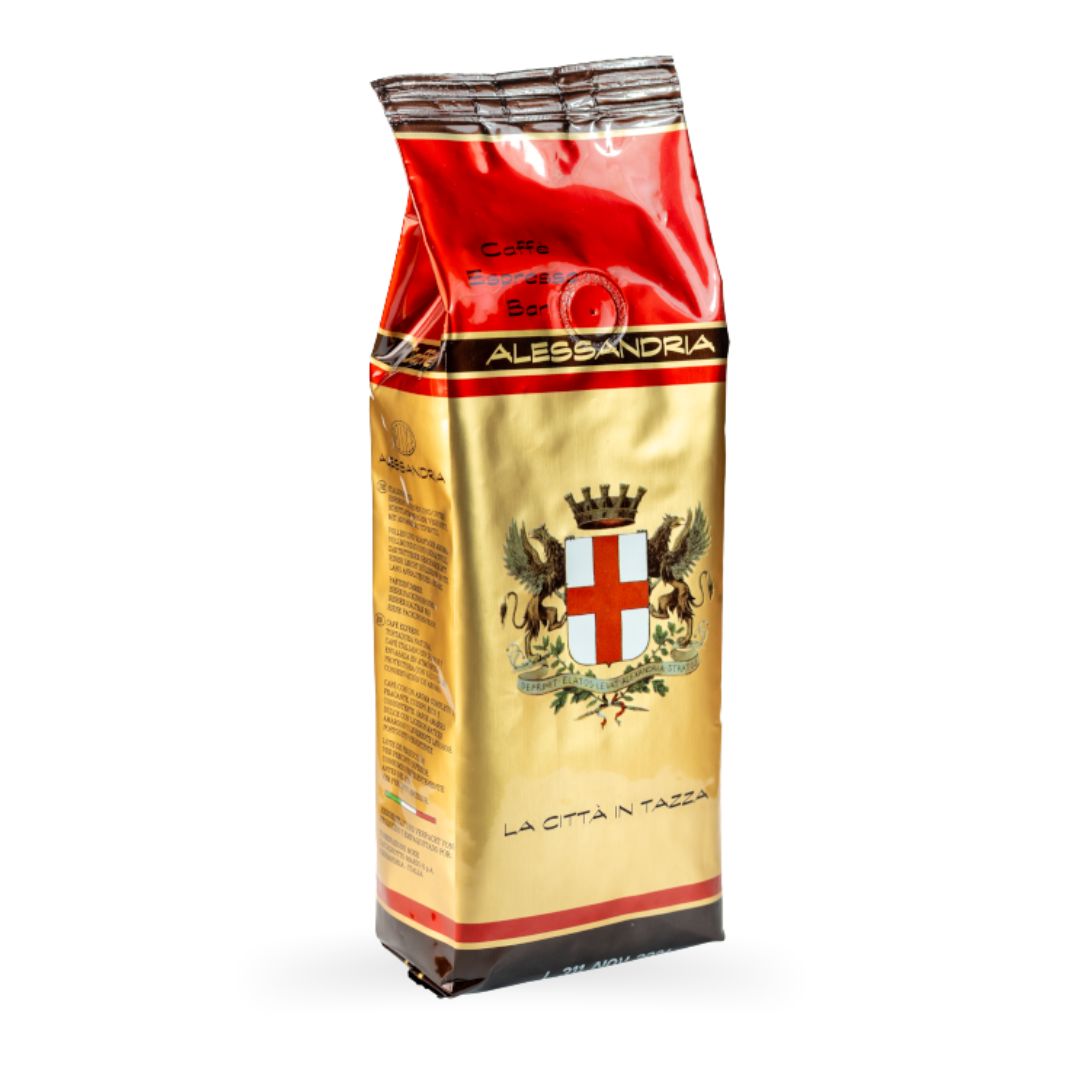 Pack de 500g de Café Mike Alessandria en grano, mezcla artesanal de tueste natural.