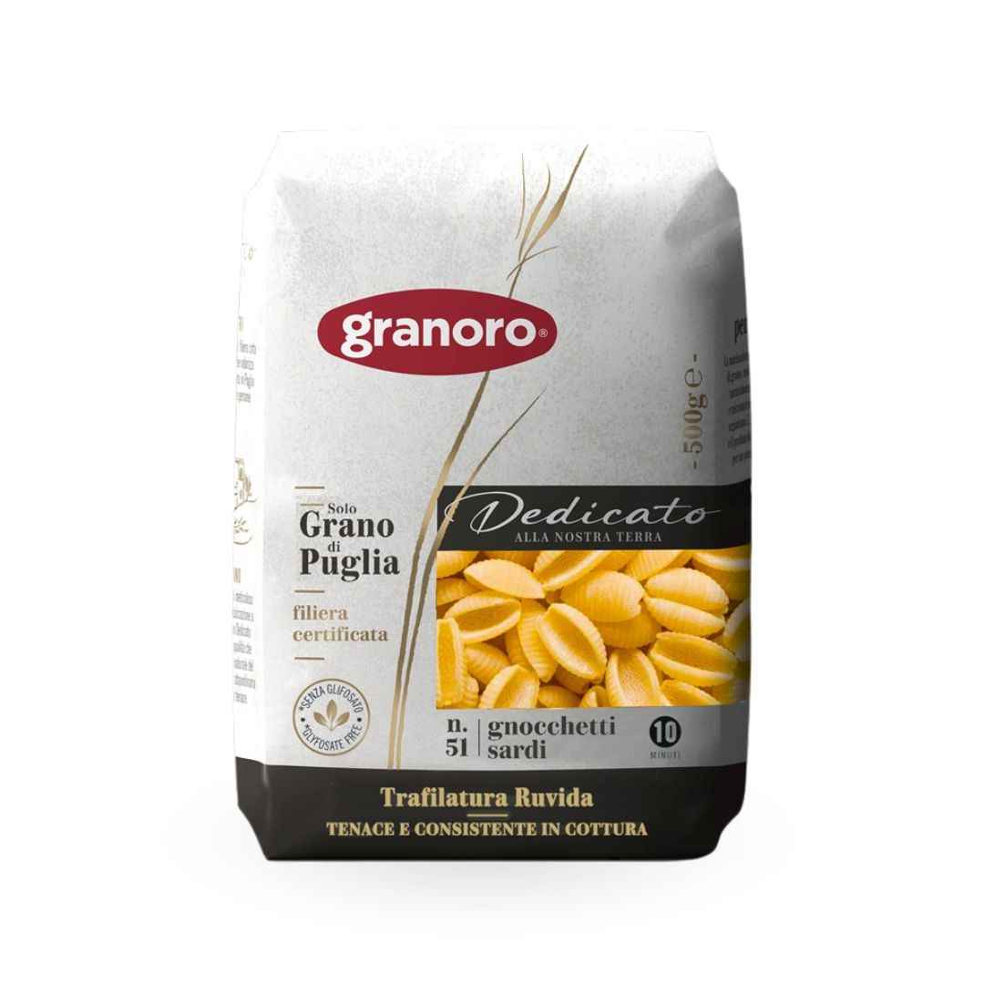 Gnocchetti Sardi Granoro Dedicato (500g) — Pasta de Filiera Certificada con Forma Tradicional Sarda