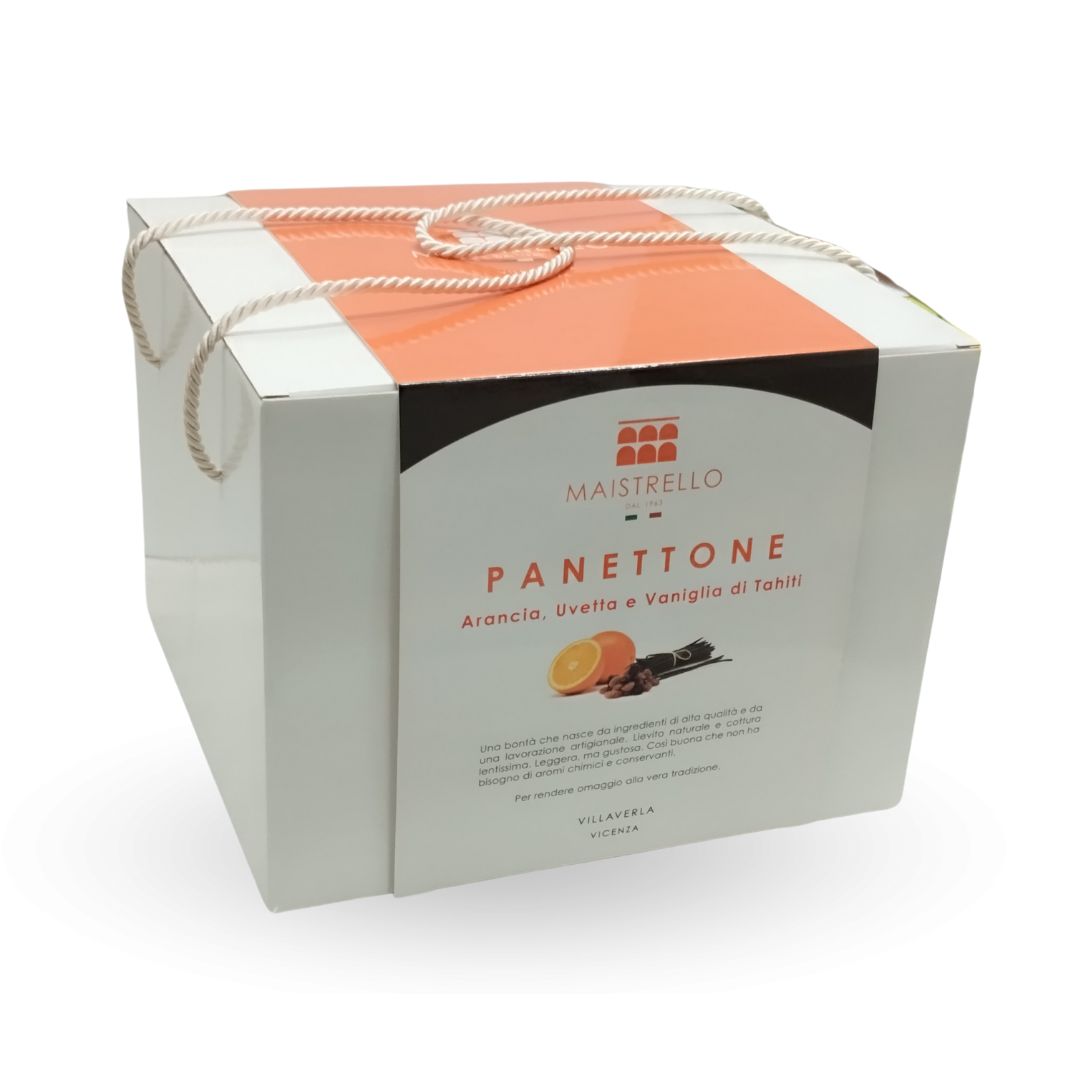 Panettone Maistrello Naranja, Pasas y Vainilla de Tahití 1 kg
