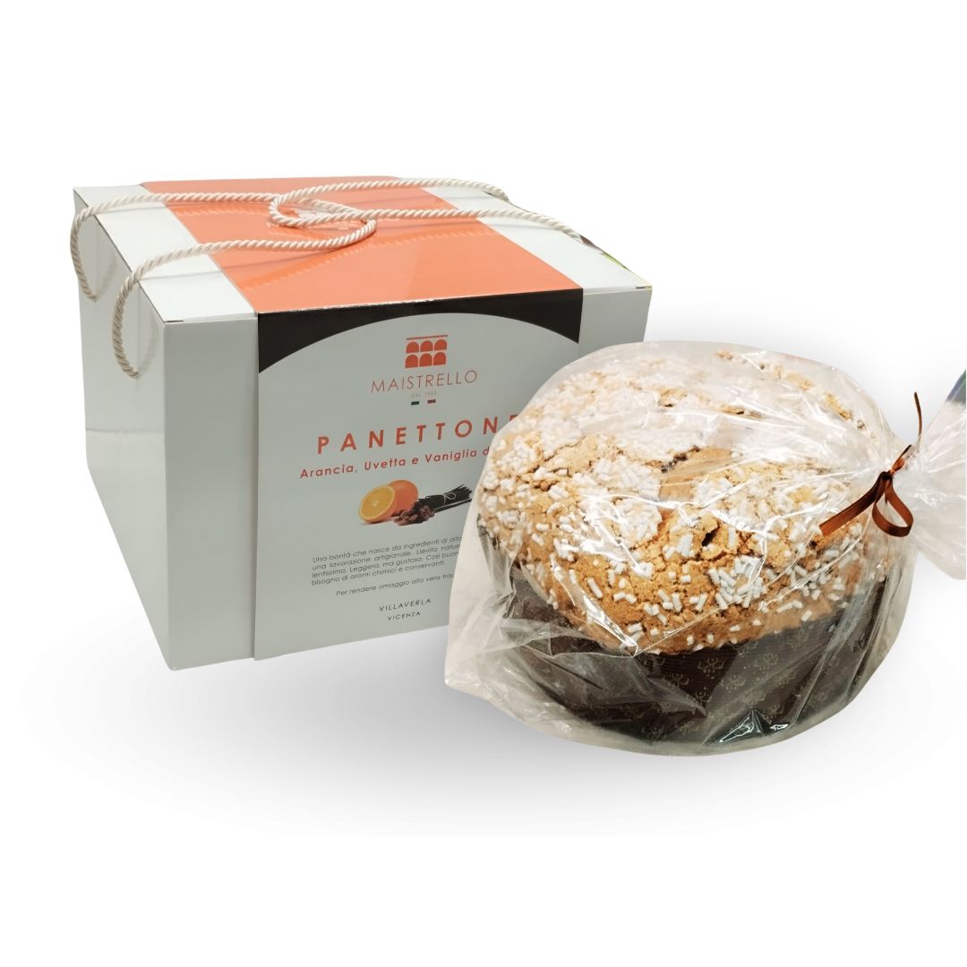 Panettone Maistrello Naranja, Pasas y Vainilla de Tahití 1 kg