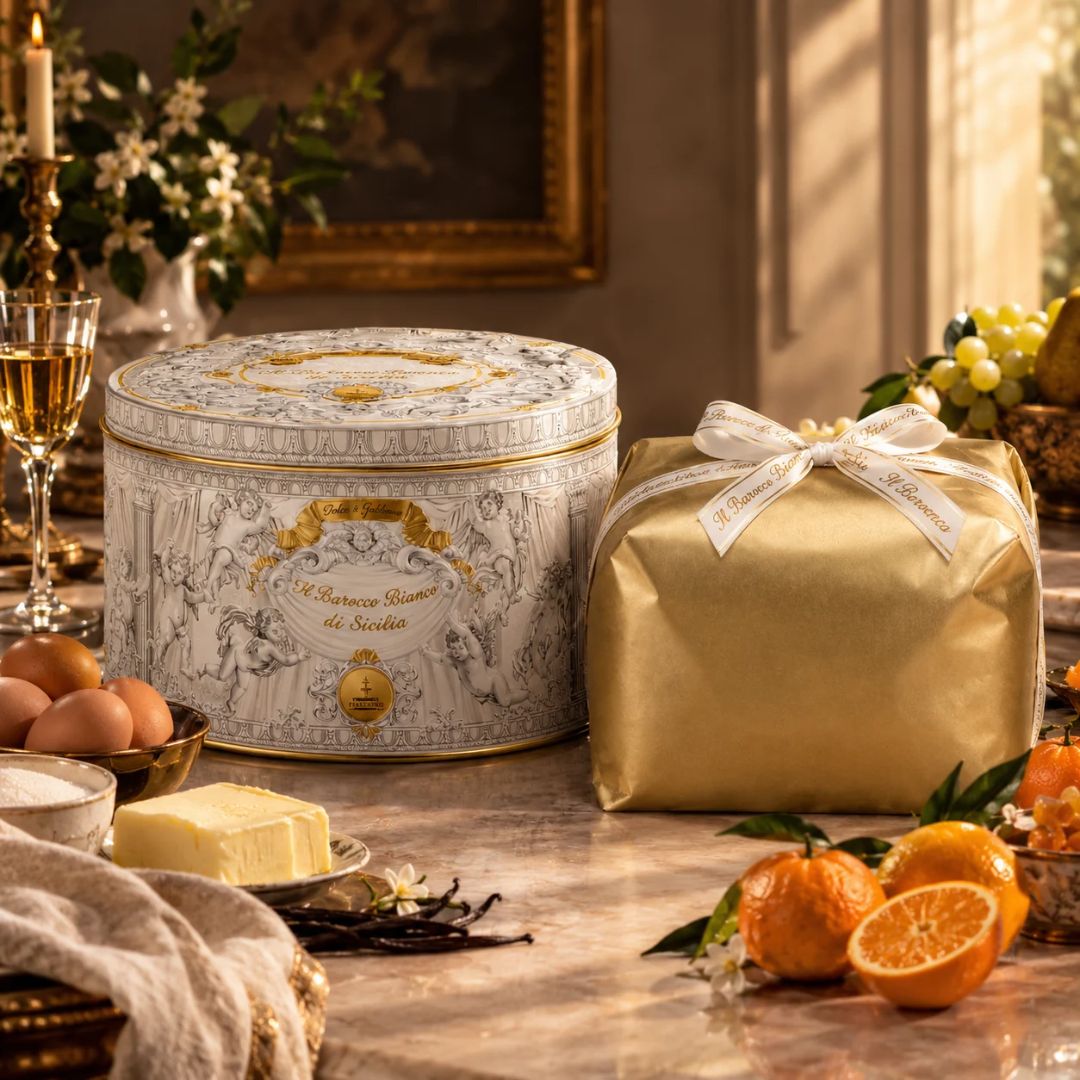 Panettone D&G Il Barocco Bianco di Sicilia de Fiasconaro 1 kg