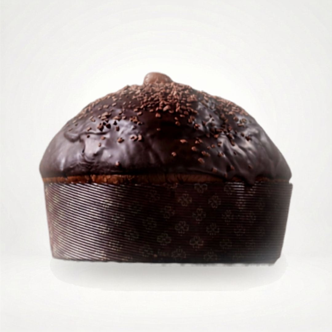 panettone en detalle marron glace y gianduia