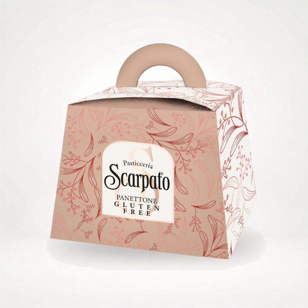 Panettone Scarpato sin gluten 600g, con uvas pasas y naranja confitada