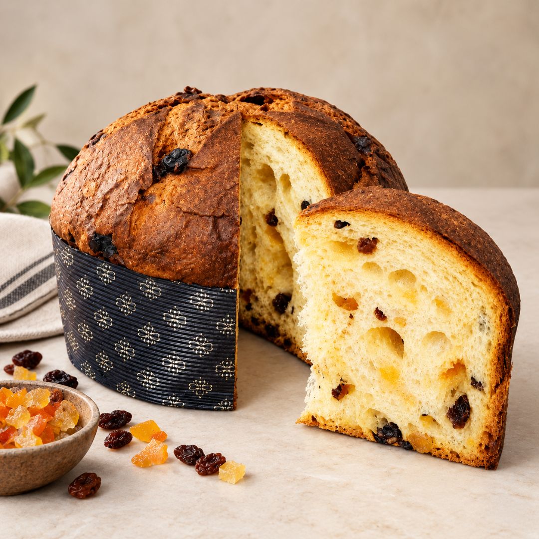 Panettone Tradicional Siciliano Fiasconaro, uvas maceradas en Zibibbo