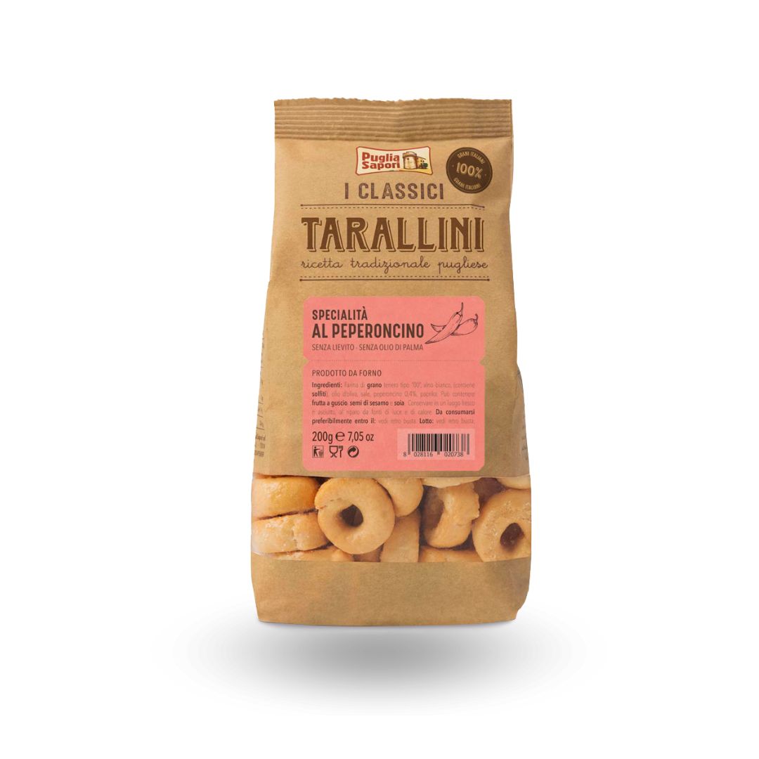 Tarallini Peperoncino Puglia Sapori 250 grs