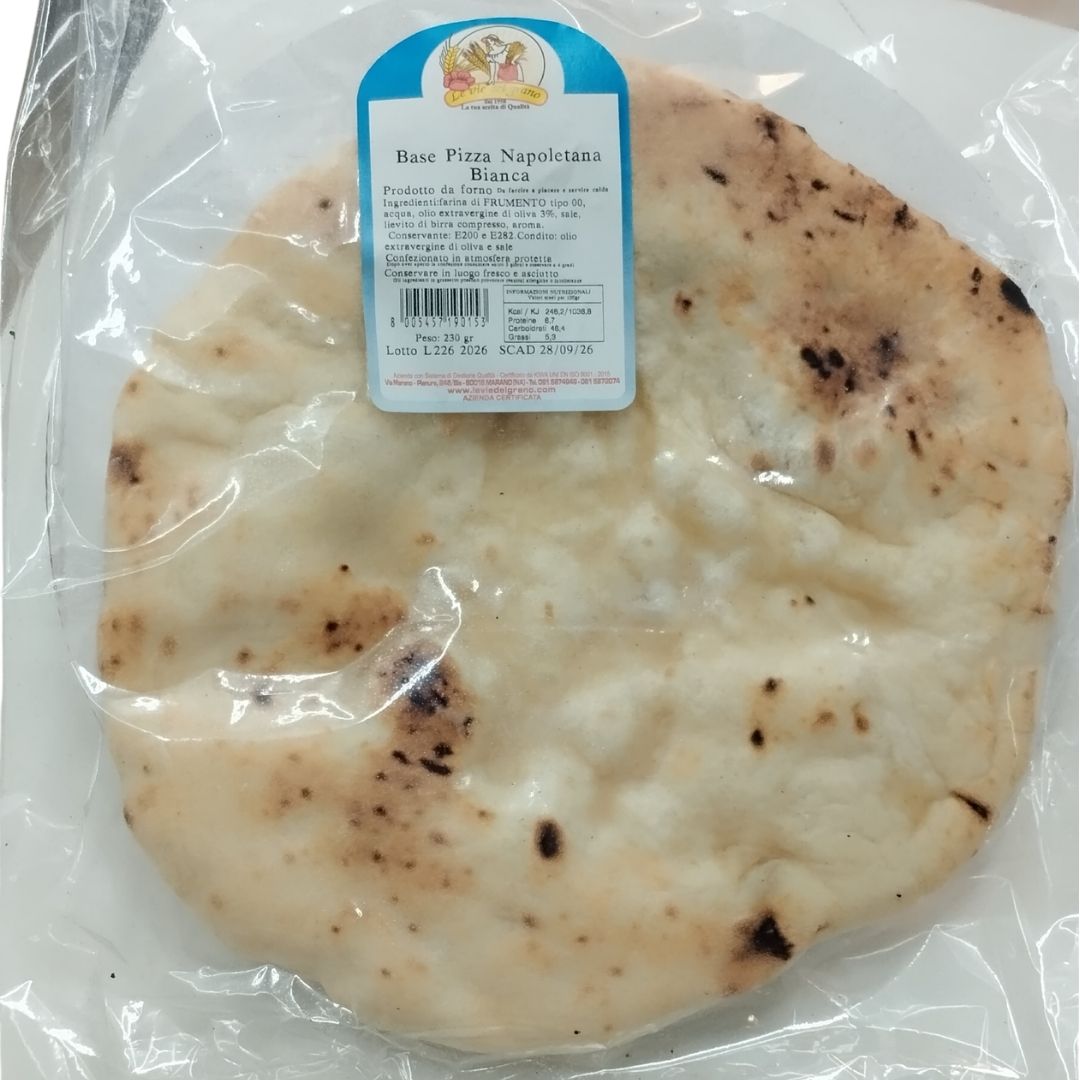 Base de pizza italiana artesana Le Vie del Grano tipo napolitana, 30cm, lista para hornear 