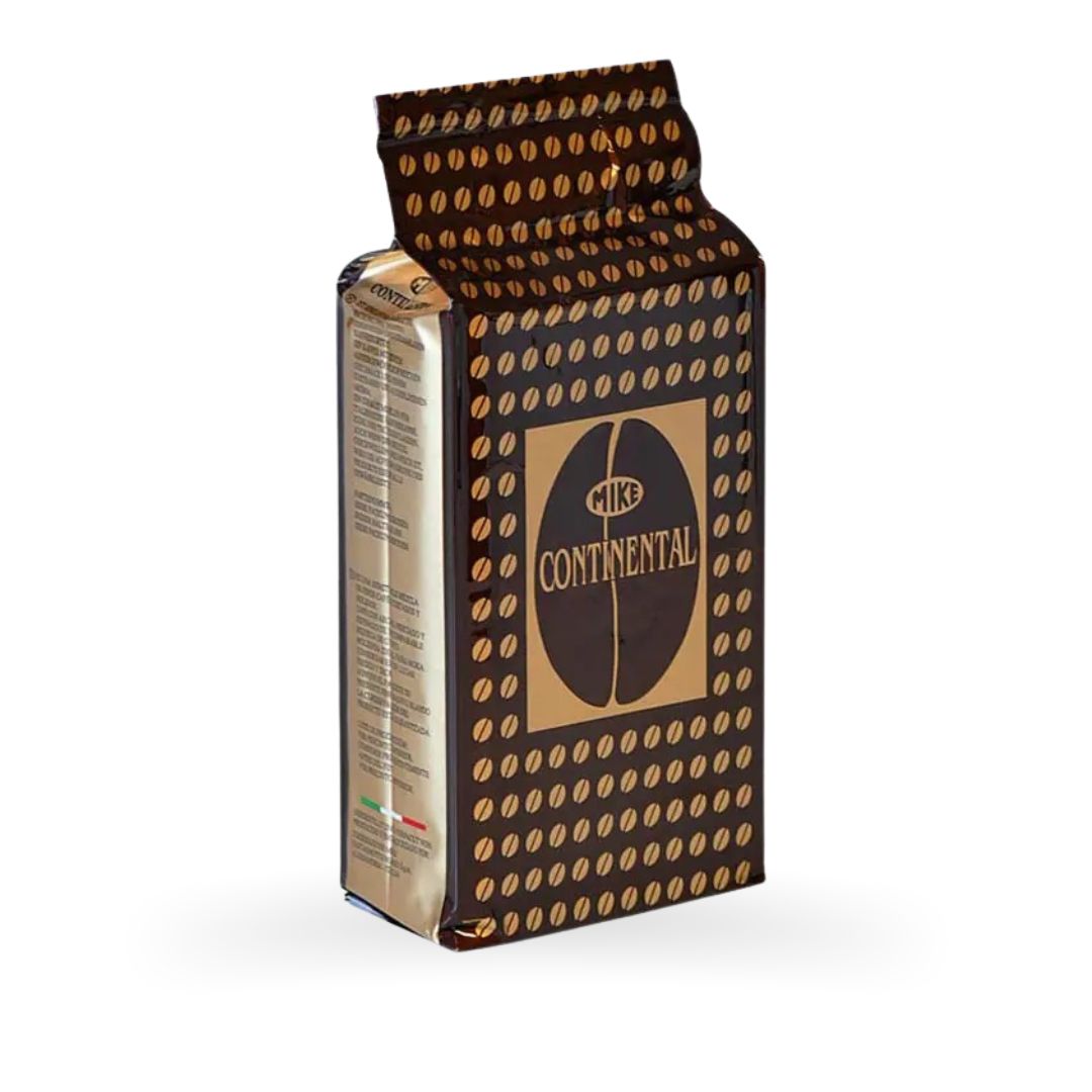Café Mike Continental molido 250g, mezcla premium con alta proporción de Arábica.
