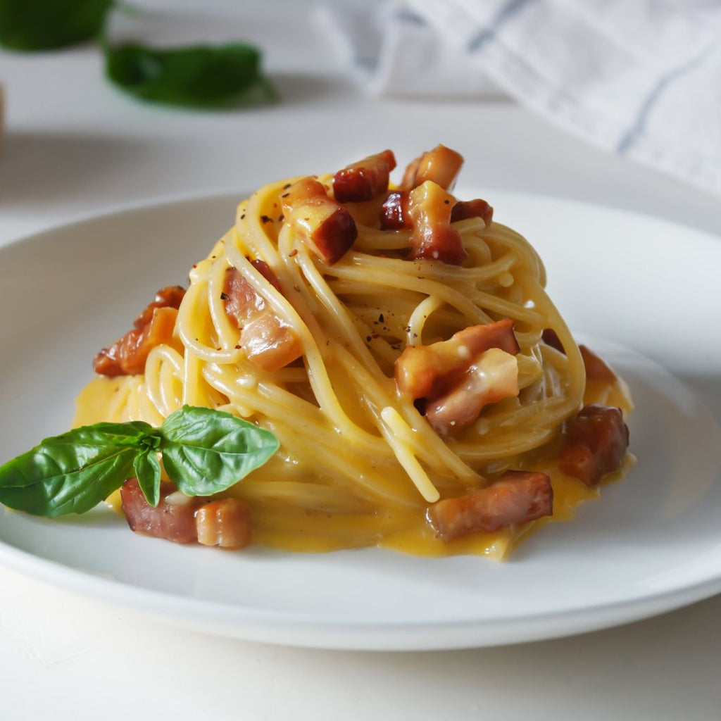 Kit Pasta Carbonara Tradicional – Receta Original Italiana sin Nata ni Beicon