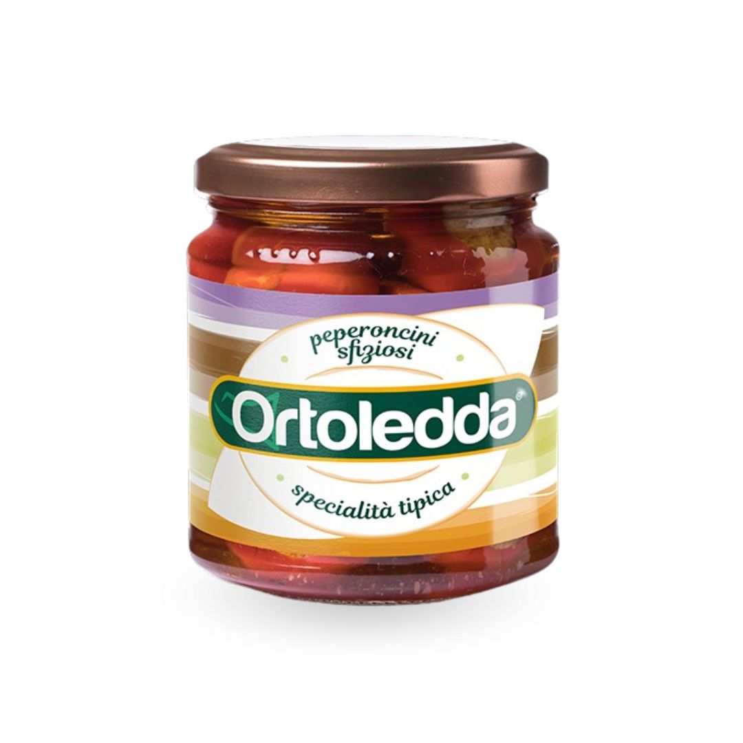 Peperoncini rellenos de atun Ortoledda 280 grs